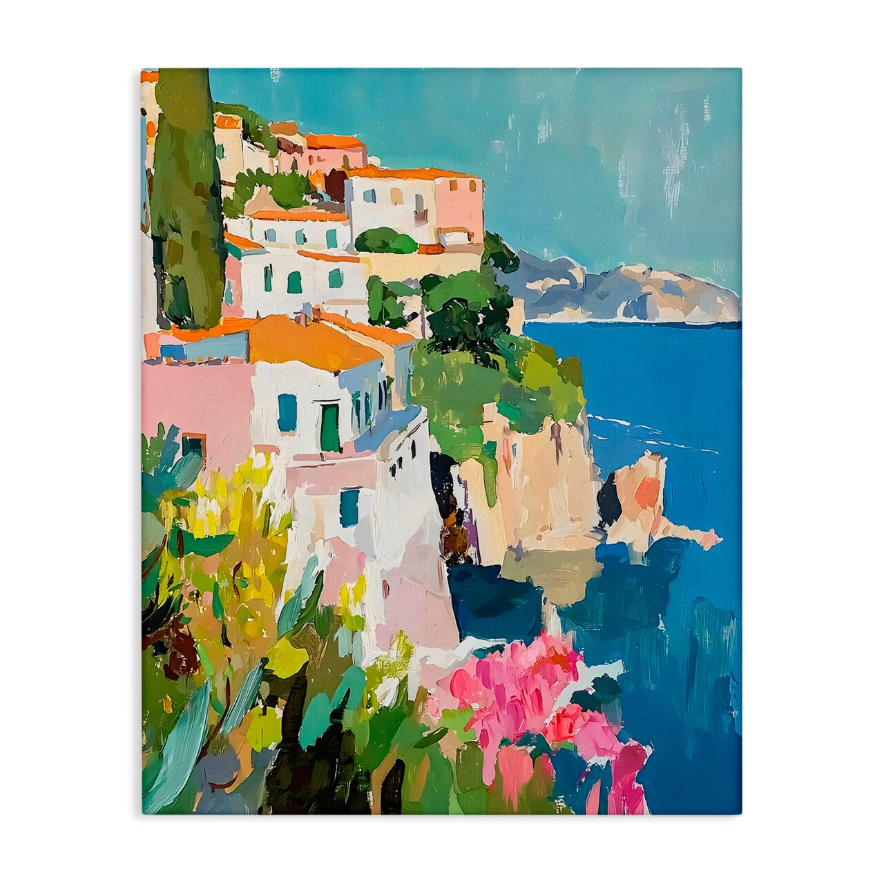 Stupell Industries Italian Coast Abstraction Canvas, design by Riley B
